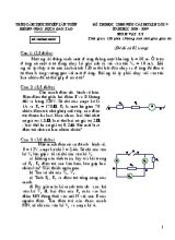 Đề thi học sinh giỏi cấp huyện lớp 9 năm học 2008 - 2009 môn Vật lý thời gian 150 phút